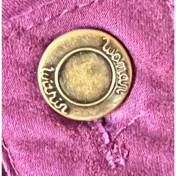 Woman Within Burgundy Brushed Denim Pants 16W  Stretch Cotton Blend  Pockets - Picture 9 of 10